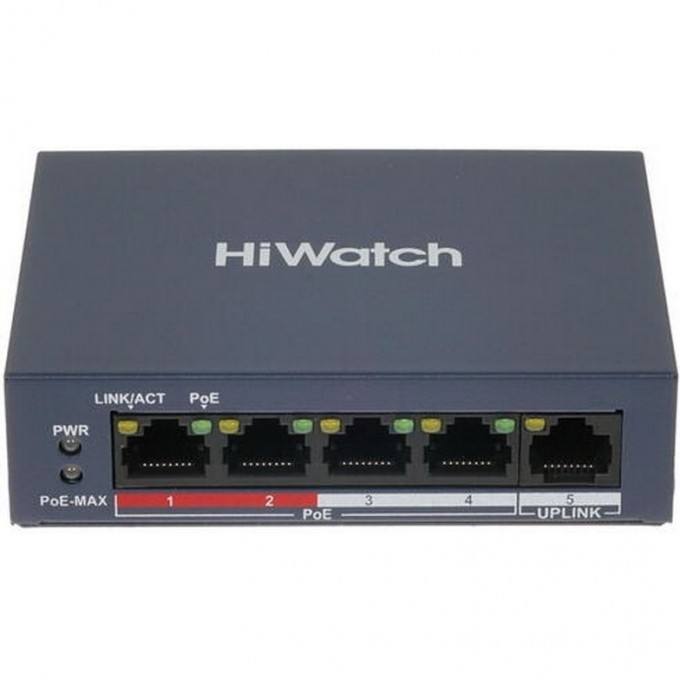 Коммутатор HIWATCH DS-S504P(B) Коммутатор HIWATCH DS-S504P(B)